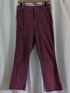 Free People High Time Velvet Kick Flare Pants Pink Purple Size 10